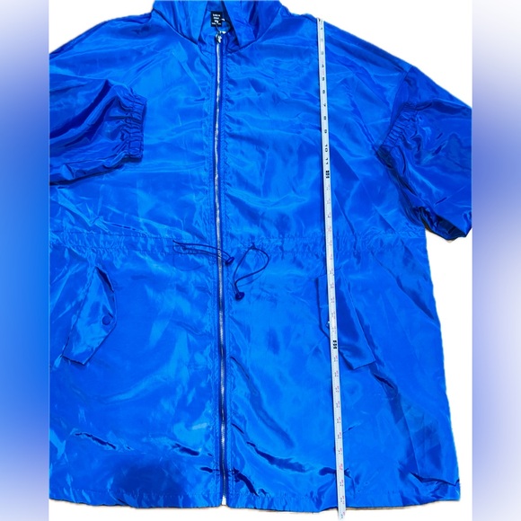 NWOT SHEIN SZ 3X royal blue windbreaker w/zip front, 2 front pockets/bust - Picture 8 of 8